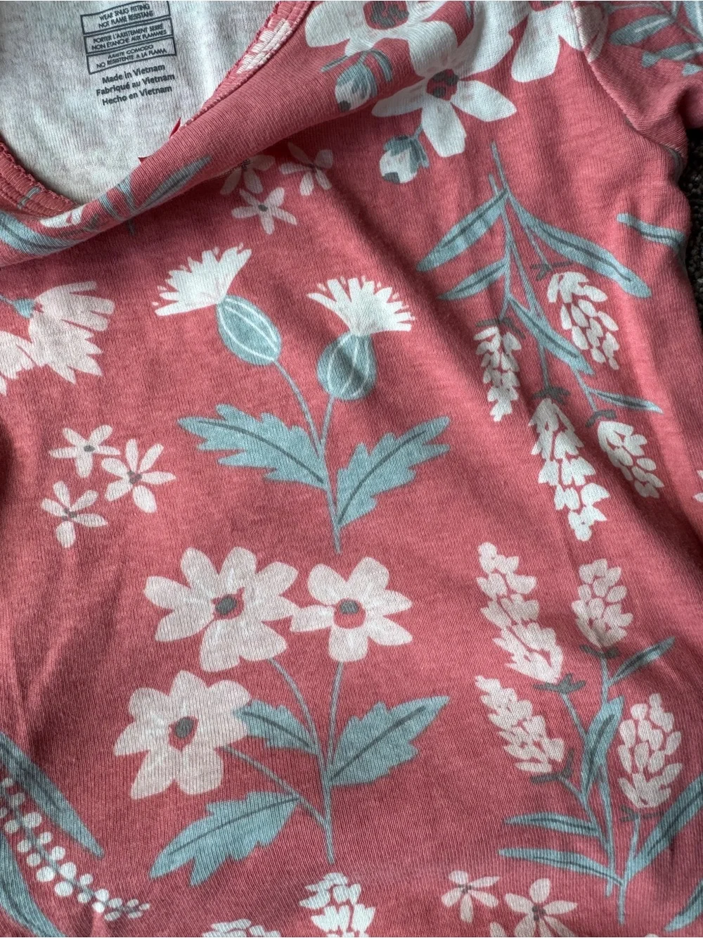 Carter's Coral Floral Long-Sleeve Pajama Set